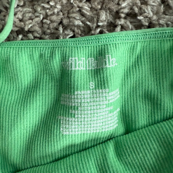 Green Ribbed Top - Picture 3 of 3